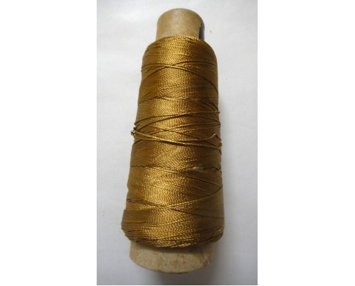GOLD METALLIC - 275+ Yards Viscose Rayon Art Silk Thread Yarn - Embroidery Crochet Knitting Lace Trim Jewelry
